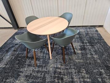 Ikea lisabo ronde blanke tafel met 4 gronsta kuipstoelen   beschikbaar voor biedingen