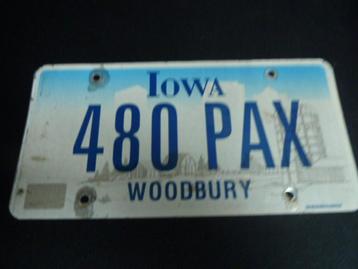 Kentekenplaat licenseplate Iowa Woodbury USA