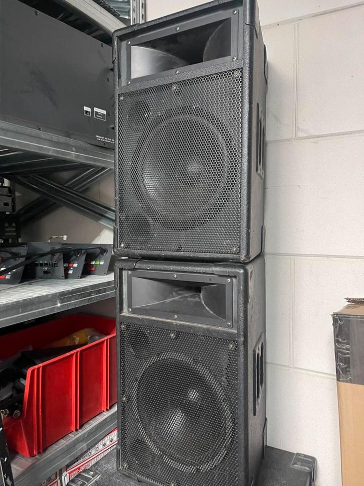 Set KODA Speakers 160Watt KD1005 2-Weg Inclusief Speakon, Audio, Tv en Foto, Luidsprekers, Gebruikt, Front, Rear of Stereo speakers