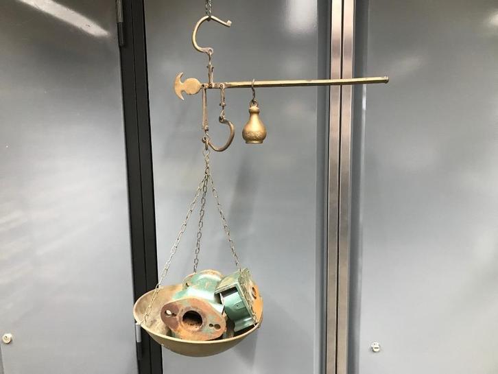 Oude messing balans / weegschaal, Antiek en Kunst, Antiek | Gereedschap en Instrumenten, Ophalen of Verzenden