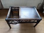 Mooie Koffietafel / Bijzettafel met Tijdschriftenrek, Gebruikt, Vintage, 55 tot 75 cm, Rechthoekig