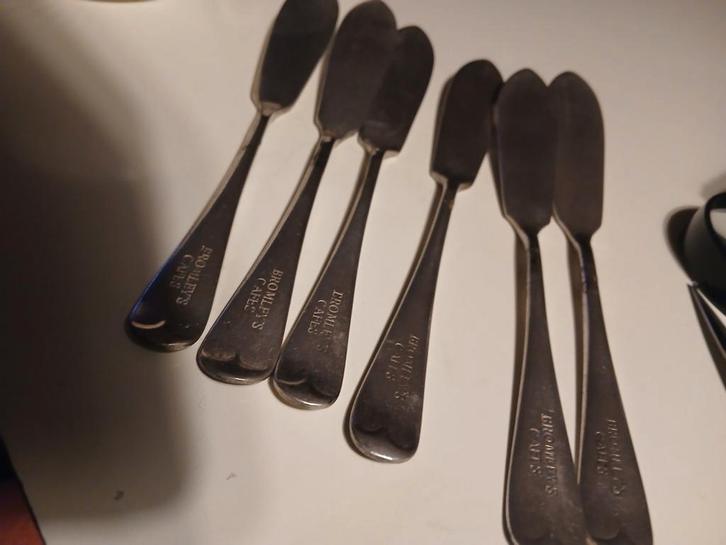 Vintage Bromley's Cafes Messen - Set van 6, Antiek en Kunst, Antiek | Bestek, Ophalen