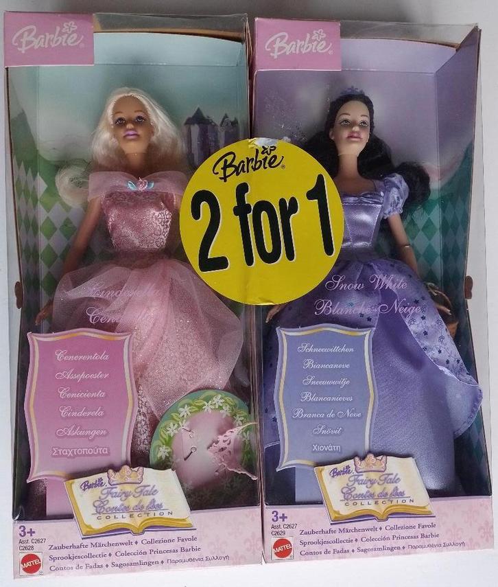 Mattel Barbie Assepoester & Sneeuwwitje, Verzamelen, Poppen, Nieuw, Pop, Ophalen of Verzenden