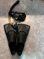 Zwemvliezen plus duikbril met snorkel, Watersport en Boten, Duiken, Ophalen of Verzenden, Zo goed als nieuw, Duikbril of Snorkel