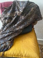 Zijden Sjaal/Stola - Blauw & Goud - 160x106 cm, Kleding | Heren, Ophalen of Verzenden, Zo goed als nieuw