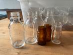 Mini vaasjes / apothekersflesjes, Minder dan 50 cm, Glas, Gebruikt, Ophalen of Verzenden