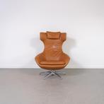 1x Leolux Caruzzo PLUS Fauteuil + Voetenbank Karamel Leer, Niet ingevuld, Niet ingevuld, 75 tot 100 cm, Ophalen of Verzenden