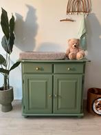 Vintage baby commode groen, Kinderen en Baby's, Kinderkamer | Commodes en Kasten, 50 tot 70 cm, Ophalen of Verzenden, Opstaande rand