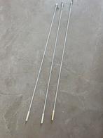 Drie Gordijn trekstangen - Wit/Crème, Minder dan 50 cm, Ophalen of Verzenden, Zo goed als nieuw, Wit