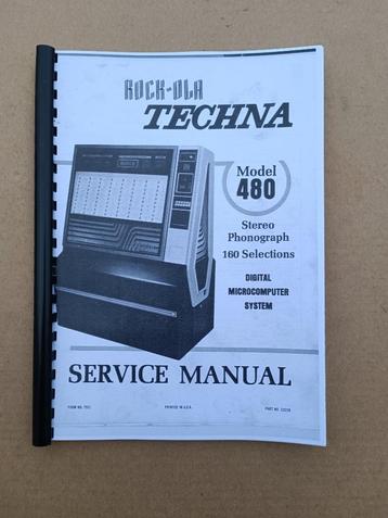 Service Manual: Rock-Ola 480/ Techna (1980) jukebox nieuw !  beschikbaar voor biedingen