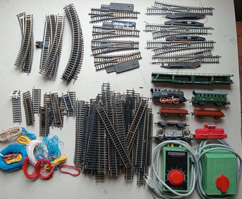 Fleischmann treinset met goed werkende loc, trafo's en rails, Hobby en Vrije tijd, Modeltreinen | H0, Gebruikt, Gelijkstroom, Fleischmann