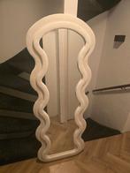 Fluwele creme spiegel (groot), Huis en Inrichting, Woonaccessoires | Spiegels, Ophalen, Zo goed als nieuw, Overige vormen, 150 tot 200 cm