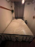 Bed 140x200, Huis en Inrichting, Slaapkamer | Bedden, Ophalen, Gebruikt, Zwart, Tweepersoons