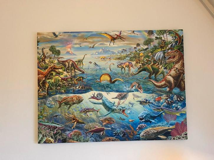 Dinosaurussen Wereld Canvas print, Antiek en Kunst, Kunst | Schilderijen | Klassiek, Ophalen