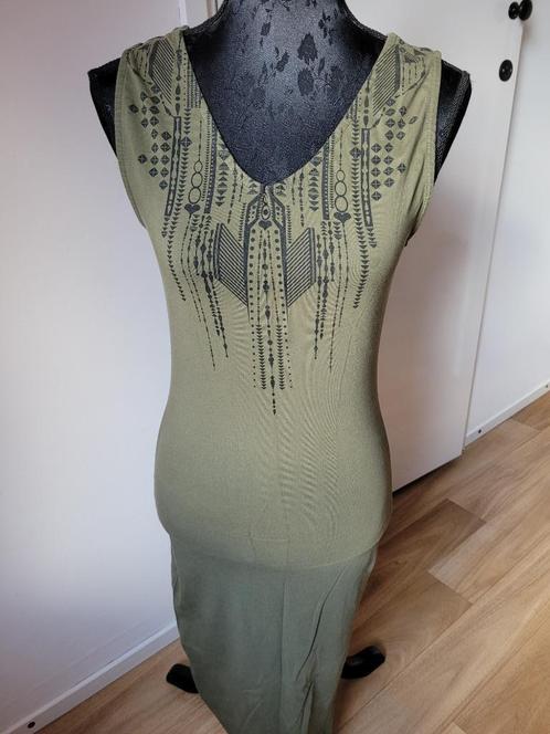 Army jurk maxijurk leuke print ibiza hippie style maat S zgn, Kleding | Dames, Jurken, Zo goed als nieuw, Maat 36 (S), Groen, Onder de knie
