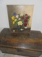 Stilleven oud olieverf met Rozen 40x50 cm, Ophalen of Verzenden
