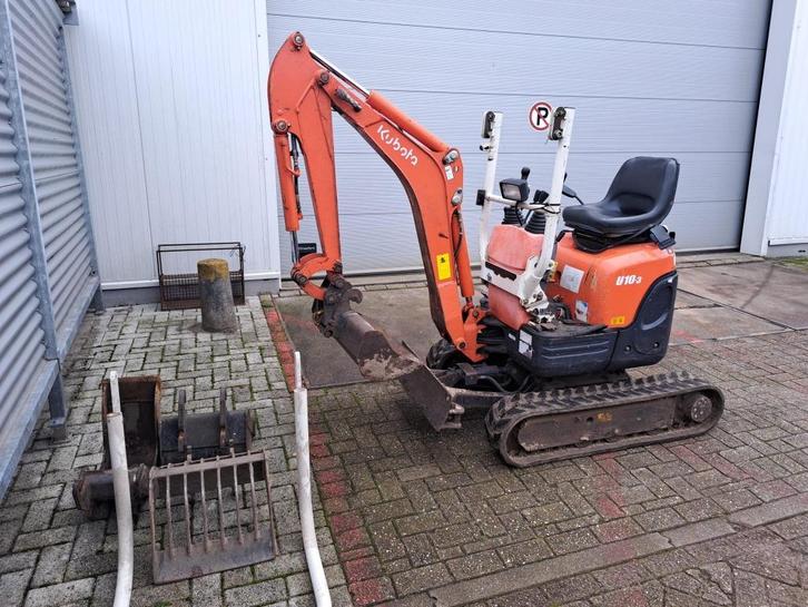 Te huur kubota u10 minigraver graafmachine met aanhanger, Diensten en Vakmensen, Verhuur | Gereedschap en Machines
