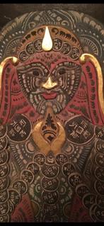 Balinees houten paneel Keping doll Bali Balinese Indonesië, Antiek en Kunst, Ophalen of Verzenden