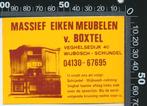 Sticker: Van Boxtel Massief Eiken Meubelen - Schijndel (2), Ophalen of Verzenden, Zo goed als nieuw, Bedrijf of Vereniging