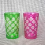 Vintage ca. jaren 80 Polka Dot Tumbler Drinkbeker, Ophalen of Verzenden, Gebruikt, Frisdrankglas
