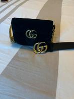 Zwarte Gucci Marmont Mini Tas, Ophalen, Zo goed als nieuw, Zwart, Avondtasje