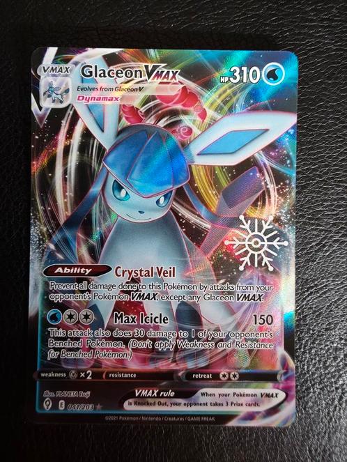 Glaceon vmax #041 sword shield evolving skies, Hobby en Vrije tijd, Verzamelkaartspellen | Pokémon, Nieuw, Losse kaart, Ophalen of Verzenden