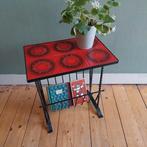 Lucky Vintage tegeltafeltje of tijdschriftentafel rood, Ophalen, Gebruikt, Lucky Vintage, Bijzettafel