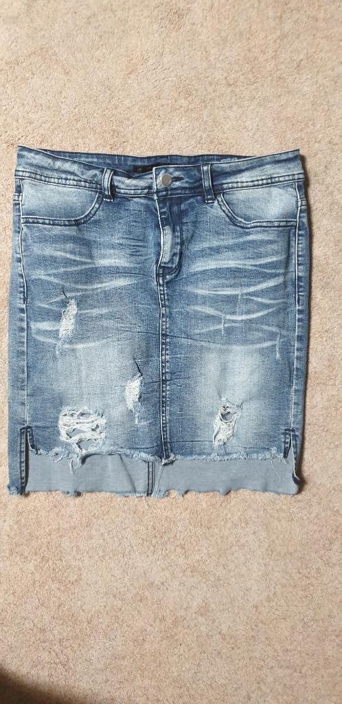 Spijker rok mt M, Kleding | Dames, Rokken, Gedragen, Maat 38/40 (M), Blauw, Boven de knie, Ophalen