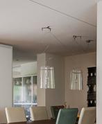 Design glazen hanglampen, Huis en Inrichting, Lampen | Hanglampen, Ophalen, Zo goed als nieuw, Glas, Minder dan 50 cm