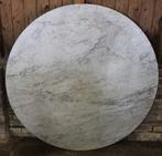Rond marmeren eettafel blad., Huis en Inrichting, Tafels | Eettafels, Ophalen, Gebruikt, Rond, Vier personen