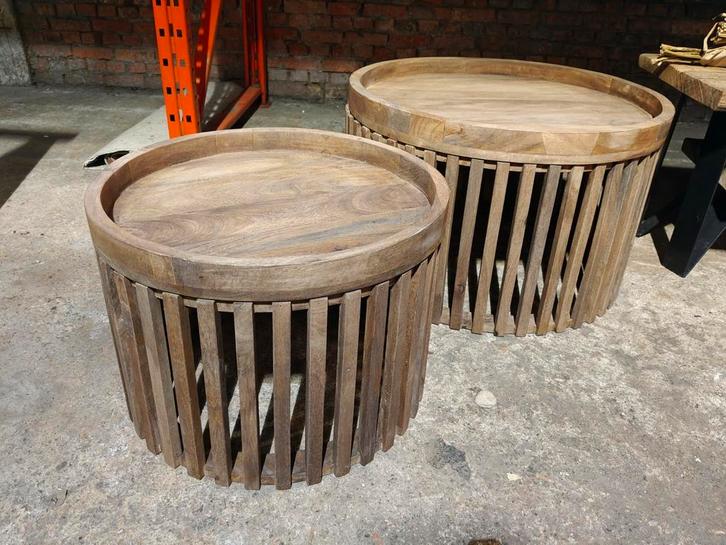Set ronde salontafels (outlet), Huis en Inrichting, Tafels | Salontafels, Nieuw, Minder dan 50 cm, 50 tot 100 cm, 50 tot 100 cm