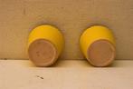 2 stuks gele bloempotten 47347, Gebruikt, Rond, Ophalen of Verzenden, Aardewerk