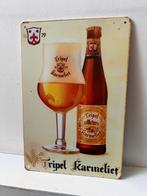 Tripel Karmeliet Reclamebord 30 bij 20, Ophalen of Verzenden, Gebruikt, Reclamebord, Plaat of Schild, Overige merken