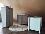 Vintage babykamer DEMONTABEL / massief hout / brocante, Ophalen of Verzenden, Zo goed als nieuw, Jongetje of Meisje