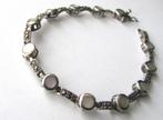 925 Sterling Zilver armband markaziet met 12 Opal Zee Abalon, Ophalen, Zilver, Armband, Met edelsteen