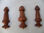 Set houten tollen 1 schoorsteentjes, Antiek en Kunst, Antiek | Klokken, Ophalen of Verzenden