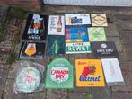 Metalen en blikken bier reclameborden in mooie staat, Verzamelen, Biermerken, Ophalen of Verzenden, Zo goed als nieuw, Reclamebord, Plaat of Schild