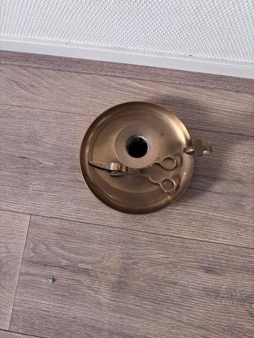 Vintage Messing Kandelaar met Schaar beschikbaar voor biedingen