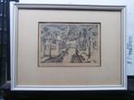 Koog a/d Zaan, Tekening/Litho van een leuk oud tafereeltje, Antiek en Kunst, Kunst | Litho's en Zeefdrukken, Ophalen of Verzenden