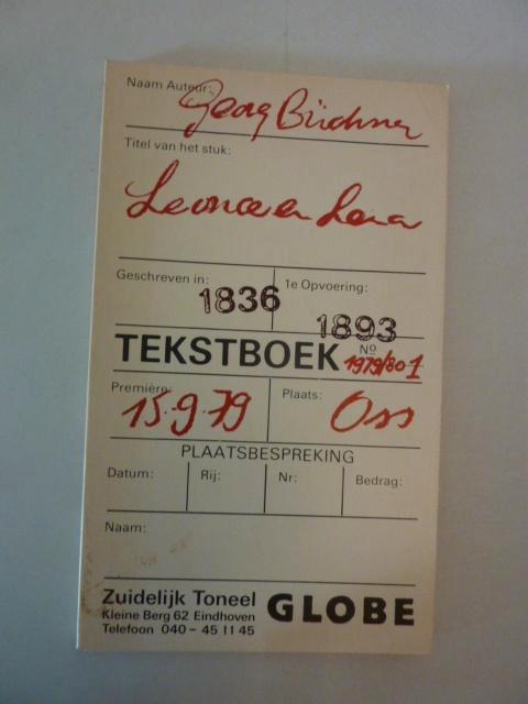 Georg Büchner - Leonce en Lena, Boeken, Overige Boeken, Zo goed als nieuw, Ophalen of Verzenden