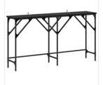 vidaXL Wandtafel Zwart Eiken 140cm, Huis en Inrichting, Tafels | Sidetables, 100 tot 150 cm, Nieuw, Ophalen of Verzenden, Modern
