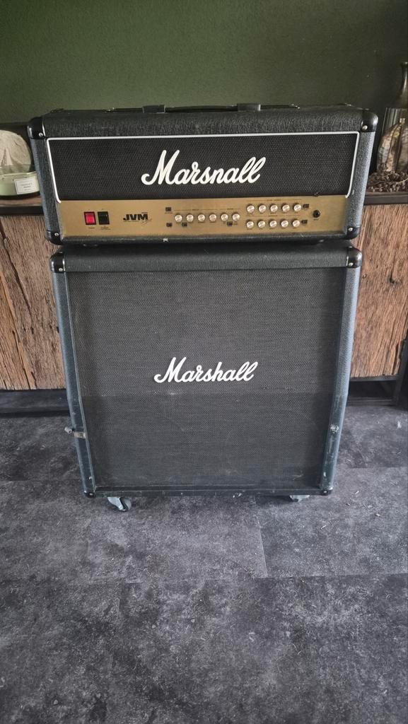 Marshall JVM205H + Cab en footswitch, Muziek en Instrumenten, Versterkers | Bas en Gitaar, Gebruikt, Gitaar, 50 tot 100 watt, Ophalen of Verzenden
