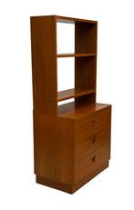 Vintage Wandkast Scandinavisch Teak Kastje Lades 1960 Design, Gebruikt, Vintage, Met lade(s), Minder dan 100 cm