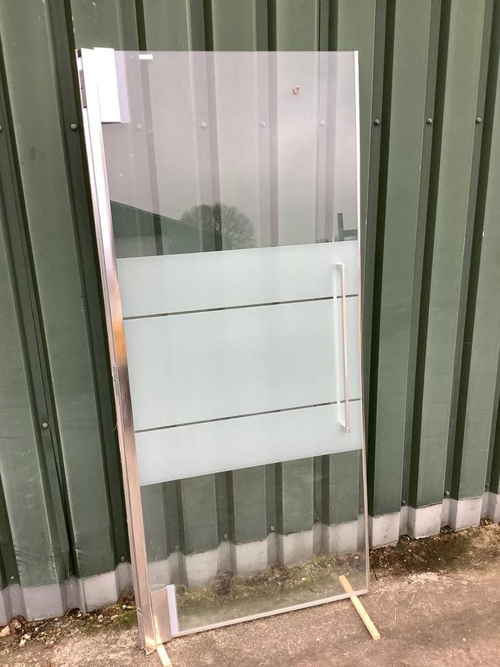 Douchecabine hoekinstap sealskin, Doe-het-zelf en Verbouw, Sanitair, Gebruikt, Douche, Chroom, Glas, Ophalen