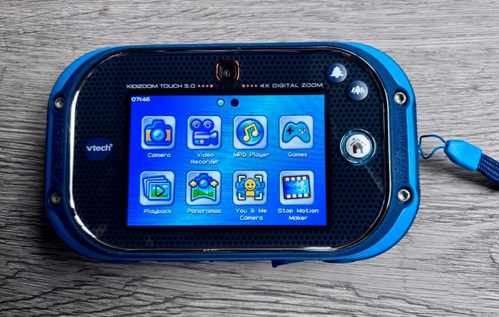 VTech KidiZoom Touch 5.0 - Blauw kindercamera, Kinderen en Baby's, Speelgoed | Vtech, Gebruikt, Ophalen of Verzenden