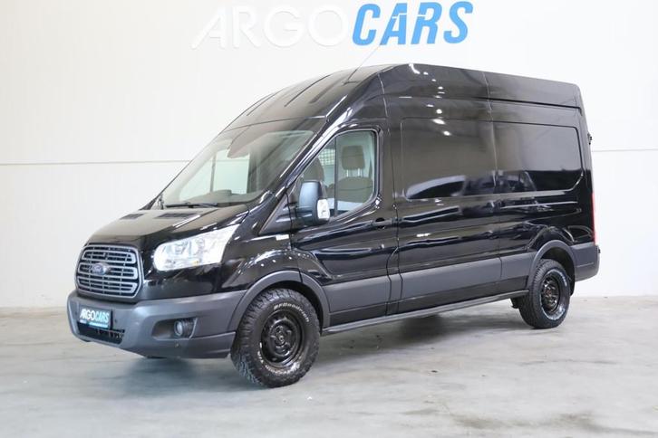 Ford Transit 350 2.0 TDCI L2/H2 Trend AWD 4X4 170PK ZWART AI, Auto's, Bestelauto's, Bedrijf, Te koop, 4x4, ABS, Achteruitrijcamera