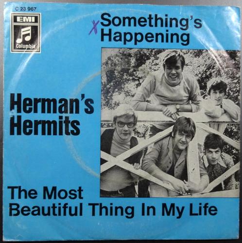Vinyl single Herman's Hermits - Something's happening - € 3,, Cd's en Dvd's, Vinyl Singles, Gebruikt, Single, Pop, 7 inch, Ophalen of Verzenden
