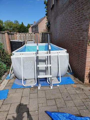 Intex Prism Frame zwembad 4x2x1 m met sterke zandfilterpomp beschikbaar voor biedingen