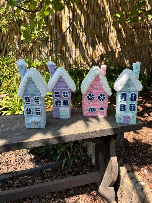 Gehaakte huisjes Ibiza style 25x7x7 gereserveerd voor Sim, Hobby en Vrije tijd, Breien en Haken, Nieuw, Haken, Overige typen, Ophalen of Verzenden