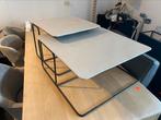 Salontafel set beige met zwart japandi stijl 70x70 & 52x52, Ophalen, 50 tot 100 cm, Nieuw, 50 tot 100 cm